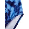 imageMilumia Girls One Piece Swimsuit Cute Tie Dye Criss Cross Bathing Suit SwimwearBlue