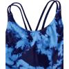 imageMilumia Girls One Piece Swimsuit Cute Tie Dye Criss Cross Bathing Suit SwimwearBlue
