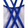 imageMilumia Girls One Piece Swimsuit Cute Tie Dye Criss Cross Bathing Suit SwimwearRoyal Blue
