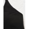 imageMilumia Girls One Piece Swimsuit Cute Tie Dye Criss Cross Bathing Suit SwimwearSolid Black