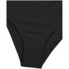 imageMilumia Girls Swimsuit One Piece Cut Out Bathing Suit Rib Knit Bikini Swimwear Size 914YSolid Black