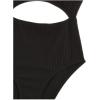 imageMilumia Girls Swimsuit One Piece Cut Out Bathing Suit Rib Knit Bikini Swimwear Size 914YSolid Black
