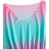 imageMilumia Girls Tie Dye Mesh Sheer Beach Coverups Ruffle Swimsuit Cover UpOrange Green Pink