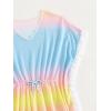 imageMilumia Girls Tie Dye Mesh Sheer Beach Coverups Ruffle Swimsuit Cover UpOrbme Multi Blue