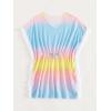 imageMilumia Girls Tie Dye Mesh Sheer Beach Coverups Ruffle Swimsuit Cover UpOrbme Multi Blue