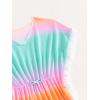imageMilumia Girls Tie Dye Mesh Sheer Beach Coverups Ruffle Swimsuit Cover UpRuffle Trim Ombre