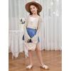 imageMilumia Girls Tie Front Crochet Cardigan Hollow Out Long Sleeve Knit Crop Cover Up TopBeige