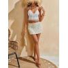 imageMilumia Women Crochet Beach Mini Skirt Swim Bikini Cover Up Skirt Knit Swimsuit Bathing Suit CoverupApricot Solid