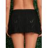 imageMilumia Women Crochet Beach Mini Skirt Swim Bikini Cover Up Skirt Knit Swimsuit Bathing Suit CoverupBlack