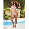 imageMilumia Women Two Piece Heart Ring Linked Bikini Set Lace Up Tie Halter SwimsuitB Light Blue