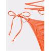 imageMilumia Women Two Piece Heart Ring Linked Bikini Set Lace Up Tie Halter SwimsuitOrange
