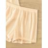 imageMilumia Womens 2 Piece Cover Ups Set Short Sleeve Open Front Kimono Swimsuit Coverup with ShortsApricot