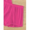 imageMilumia Womens 2 Piece Cover Ups Set Short Sleeve Open Front Kimono Swimsuit Coverup with ShortsHot Pink