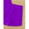 imageMilumia Womens 2 Piece Cover Ups Set Short Sleeve Open Front Kimono Swimsuit Coverup with ShortsViolet Purple