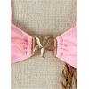 imageMilumia Womens Bikini Sets Two Piece Swimsuit Wide Strap Tie Back High Cut Starfish Bathing SuitPink