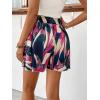imageMilumia Womens Ditsy Floral Elastic Waist Skort Ruffle Hem Boho Short Skirt SkortsHot Pink