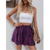 imageMilumia Womens Ditsy Floral Elastic Waist Skort Ruffle Hem Boho Short Skirt SkortsPurple