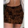 imageMilumia Womens Leopard Print High Waisted Mini Skirt Y2k Going Out Short SkirtsBrown