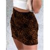 imageMilumia Womens Leopard Print High Waisted Mini Skirt Y2k Going Out Short SkirtsBrown