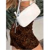 imageMilumia Womens Leopard Print High Waisted Mini Skirt Y2k Going Out Short SkirtsBrown