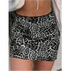 imageMilumia Womens Leopard Print High Waisted Mini Skirt Y2k Going Out Short SkirtsGrey