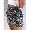 imageMilumia Womens Leopard Print High Waisted Mini Skirt Y2k Going Out Short SkirtsGrey