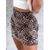 imageMilumia Womens Leopard Print High Waisted Mini Skirt Y2k Going Out Short SkirtsMulticolor