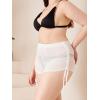 imageMilumia Womens Plus Size Drawstring Sheer Bikini Bottom Mesh Swimsuit Cover Up ShortsWhite