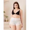 imageMilumia Womens Plus Size Drawstring Sheer Bikini Bottom Mesh Swimsuit Cover Up ShortsWhite