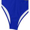 imageMilumia Womens Stitch Detail Strapless One Piece Swimsuit Cut Out Bandeau Bathing SuitRoyal Blue