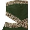 imageMilumia Womens Stitch Detail Strapless One Piece Swimsuit Cut Out Bandeau Bathing SuitSolid Army Green