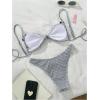 imageMilumia Womens Y2k Gingham Print Bikini Swimsuit 2 Piece Bow Decor Bathing SuitsBlack and White