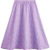 imageMilumia Girls Cute Summer Boho Ditsy Floral High Waisted A Line Flare Midi Skirt Flowy Long SkirtViolet Purple