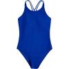 imageMilumia Girls One Piece Swimsuit Cute Tie Dye Criss Cross Bathing Suit SwimwearRoyal Blue