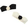 imageMilumia Womens 2 Pack Bandeau Bikini Top 3D Flower Strapless Bathing Suit Tops SwimwearBlack and White