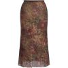 imageMilumia Womens Vintage Floral Maxi Skirt 90s Mesh Bodycon Long SkirtsMulticolor