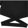 imageMilumia Girls 2 Piece Cut Out Crisscross Tee Crop Tops Short Sleeve Round Neck T ShirtsBlack and Dark Green