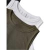 imageMilumia Girls 3 Piece Casual Solid Tank Top Sleeveless Round Neck Bodysuit JumpsuitBlack White Green