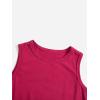 imageMilumia Girls 3 Piece Casual Solid Tank Top Sleeveless Round Neck Bodysuit JumpsuitMulti Pink