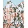 imageMilumia Girls Casual Floral Print Wrap Front High Waist Cami Short RomperA Multicolored