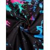 imageMilumia Girls Ink Splatter Printed Crop Tops Tee Vintage Short Sleeve Crewneck TshirtMulti Blue