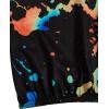 imageMilumia Girls Ink Splatter Printed Crop Tops Tee Vintage Short Sleeve Crewneck TshirtMulti Blue Orange