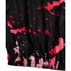imageMilumia Girls Ink Splatter Printed Crop Tops Tee Vintage Short Sleeve Crewneck TshirtRed