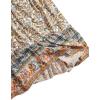 imageMilumia Women Boho Vintage Floral Print Long Skirt Summer Tiered Maxi SkirtBeige