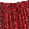 imageMilumia Women Boho Vintage Floral Print Long Skirt Summer Tiered Maxi SkirtMulti Red and Blue
