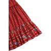 imageMilumia Women Boho Vintage Floral Print Long Skirt Summer Tiered Maxi SkirtMulti Red and Blue