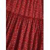 imageMilumia Women Boho Vintage Floral Print Long Skirt Summer Tiered Maxi SkirtMulti Red and Blue
