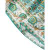 imageMilumia Women Boho Vintage Floral Print Long Skirt Summer Tiered Maxi SkirtTeal Blue Floral