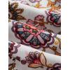 imageMilumia Women Boho Vintage Floral Print Long Skirt Summer Tiered Maxi SkirtWhite
