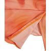 imageMilumia Women Floral Mesh Strapless Ruched Tube Top Split Hem Sleeveless Bandeau Crop TopsBurnt Orange